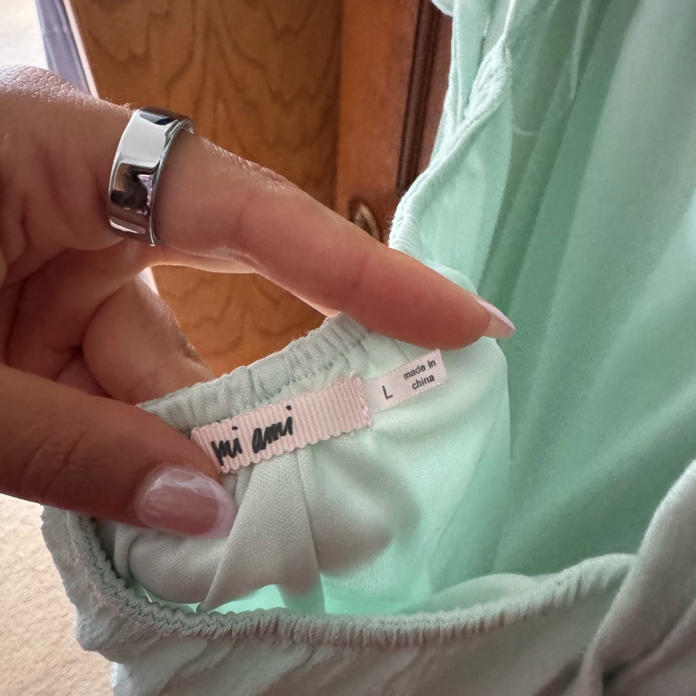Miami Light Green Ruffle Dress - Picture 3 of 3